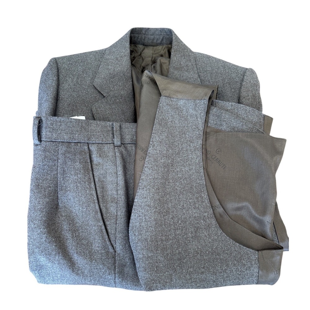 Nino Cerruti Paris - Diffusion pure virgin wool 3 piece suit brown like new 41